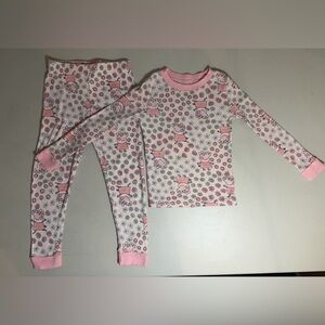 Peppa Pig Pink and White Pajama Set for Kids